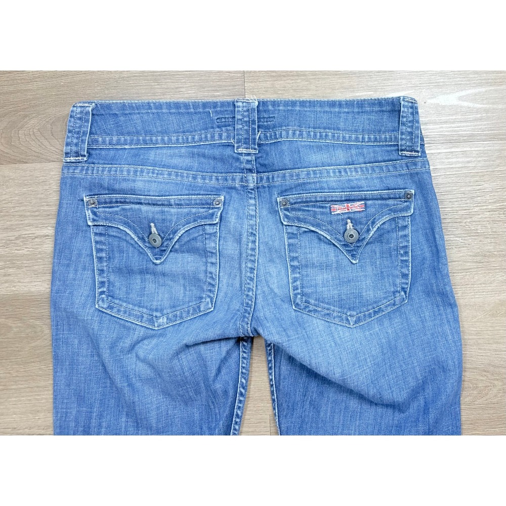 Hudson Bootcut Jeans Womens 29 Blue Flap Pocket Low Rise W170DMH Y2K Festival - Picture 5 of 9